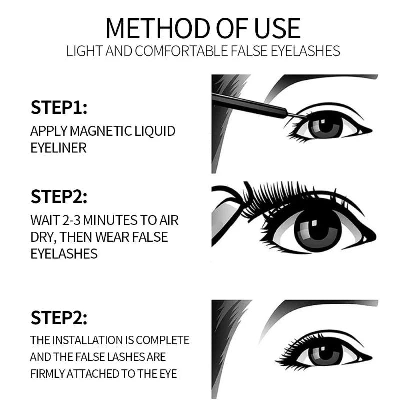 Full Strip Magnetic Eyeliner Eyelashes Set
