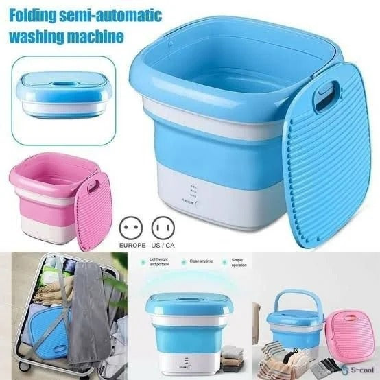 Folding Washing Machine For Clothes With Dryer Bucket Washing For Socks Underwear Mini Washing Machine With Drying Centrifuge