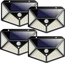 100 LED solar motion charging Induction Light source Motion sensor Wall Lamp Solar Wall Light