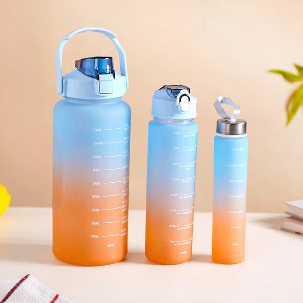 Best Quality Set of 3 Plastic Water Bottles