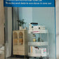 3-Tier Clear Acrylic Storage Cart with 360° Swivel Wheels - Durable, Space-Saving Design for Home