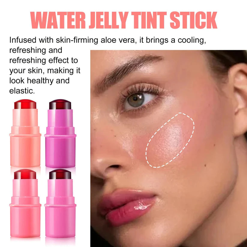 Water Jelly Tint Lip Cheek Blush Stain Pack Of 4Pcs