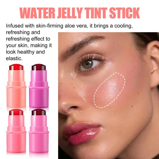 Water Jelly Tint Lip Cheek Blush Stain Pack Of 4Pcs