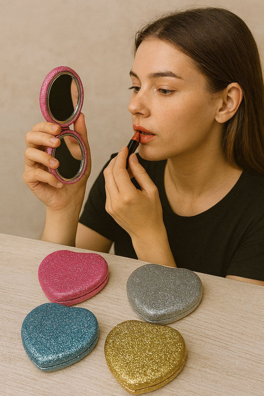 Pocket Mirror  ( Random Designs / Random Colors )