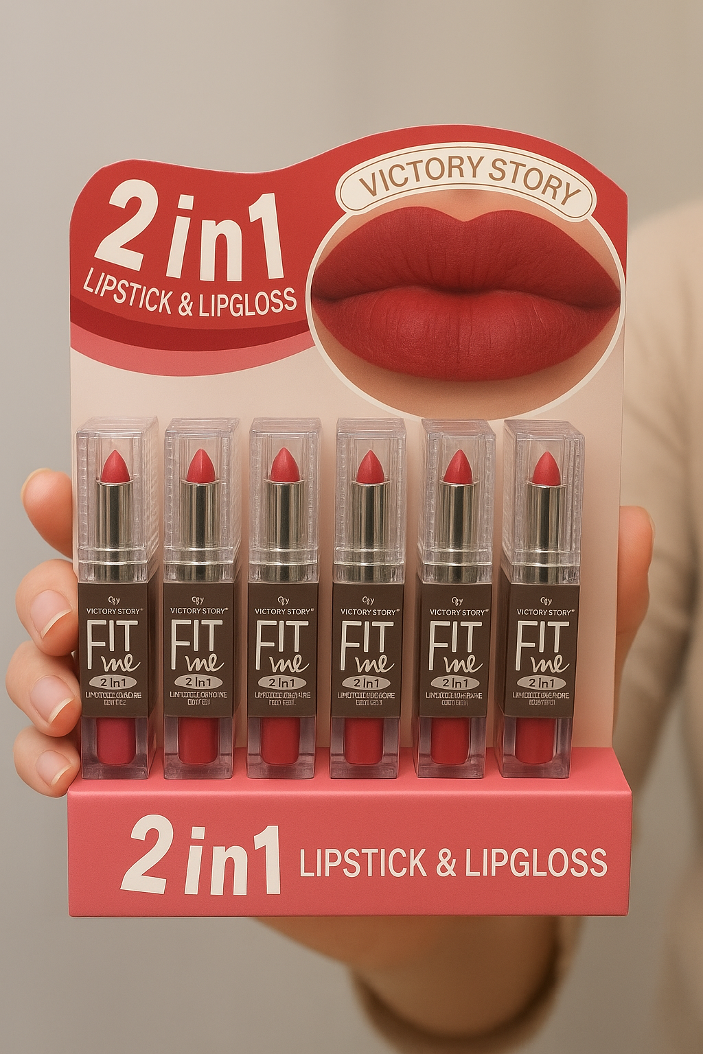 Victory story 2in1 lipstick plus matte gloss 6 Pcs