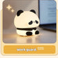 Panda LED Night Light Cute Silicone Night Light USB Rechargeable Touch Night Lamp Bedroom Timing Lamp Decoration Children's Gift