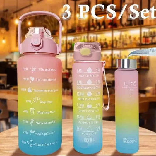 Best Quality Set of 3 Plastic Water Bottles