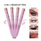 4in1 Makeup Pen Eyeliner Lip Liner Eyebrow Pencil Highlighter