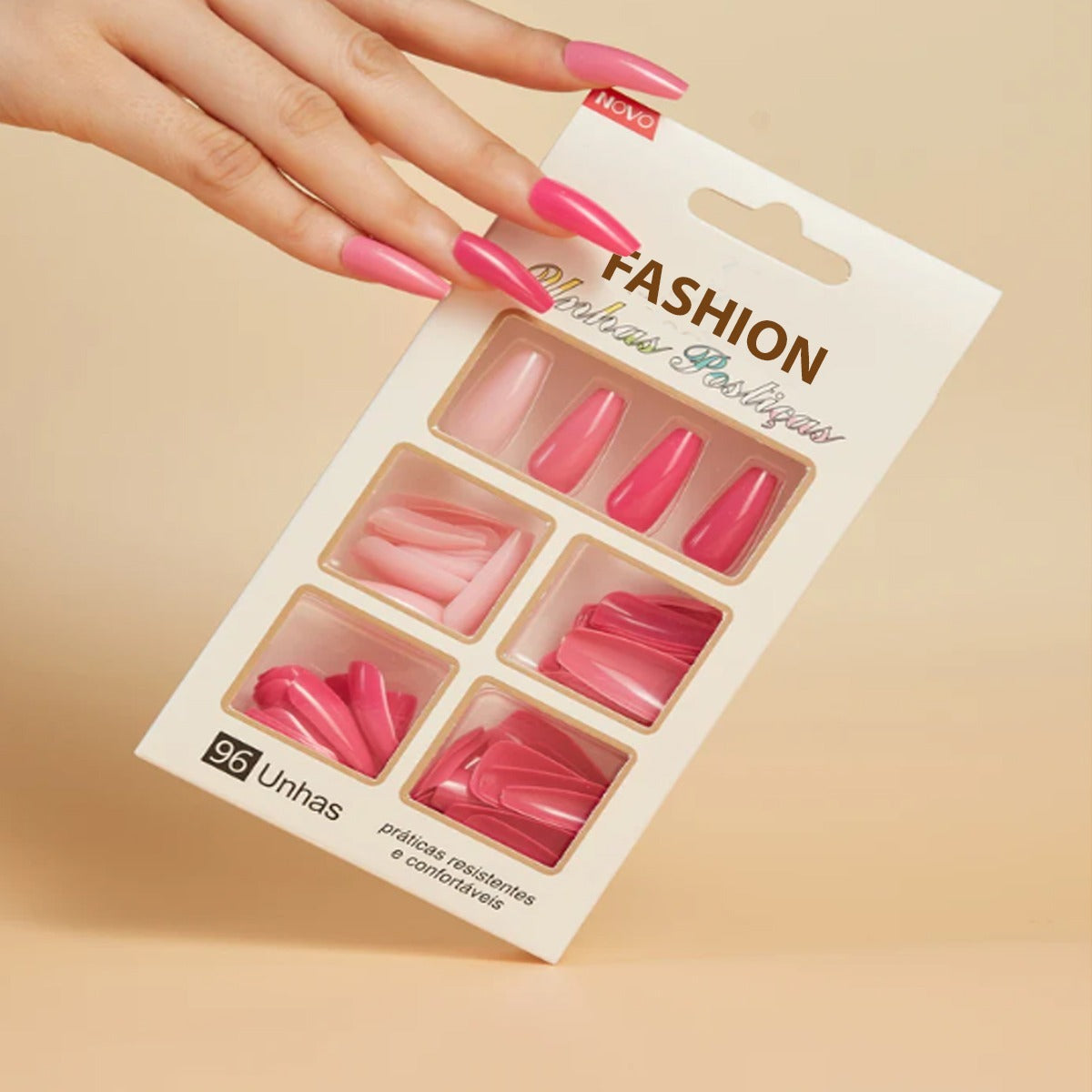 Fashion Unhas 96Pcs Artificial Nails