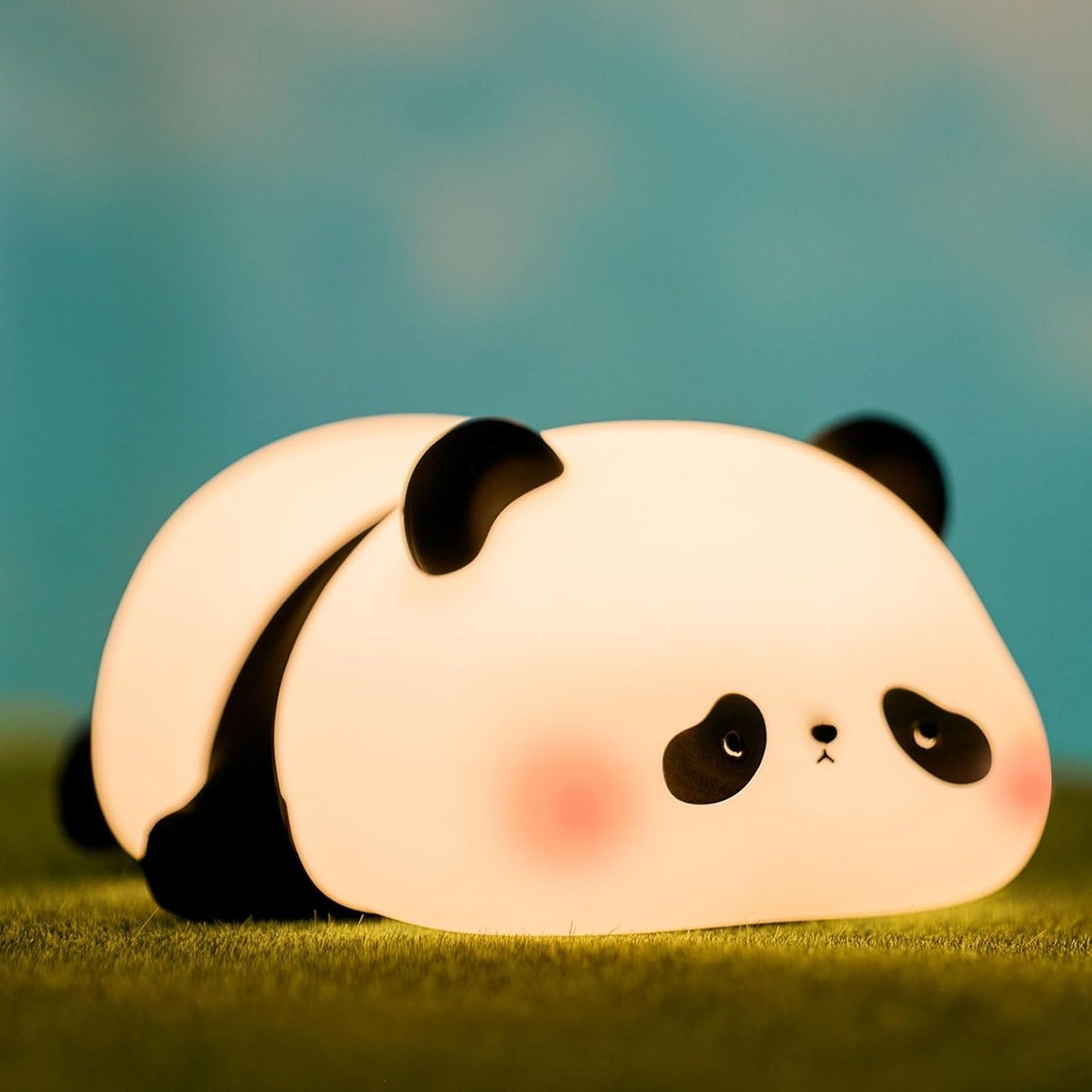 Panda LED Night Light Cute Silicone Night Light USB Rechargeable Touch Night Lamp Bedroom Timing Lamp Decoration Children's Gift