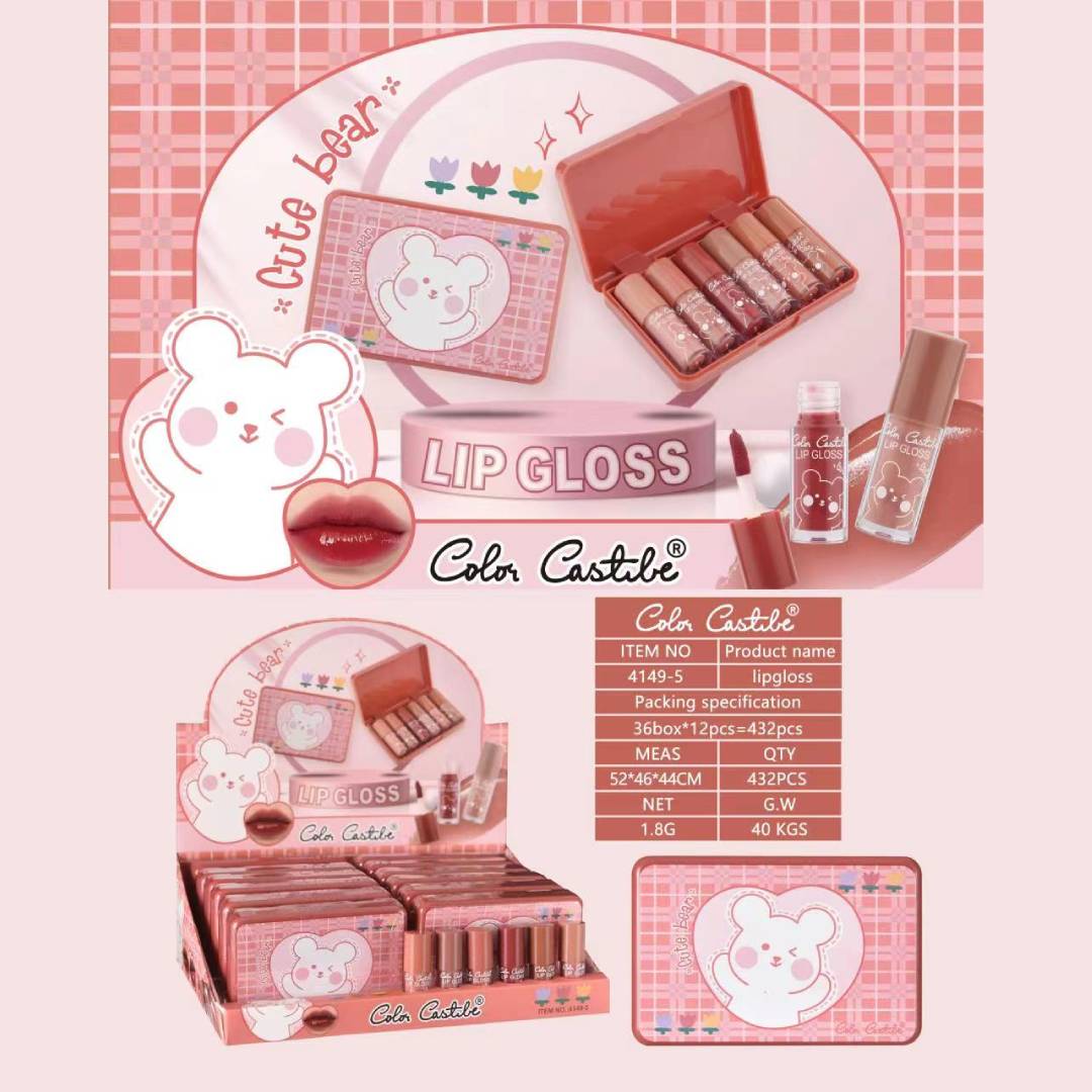 COLOR CASTLE Nude Lip Gloss 6in1 Pack