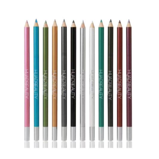 Huda Beauty Pearl Eyeshadow Pencil With Sharpner Pack of 12Pcs