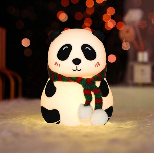 Silicone Panda Touch LED Night Light – Cute Multicolor Lamp for Kids, Teens, Baby Room Decor, Gifts for Panda Lovers & Girlfriends