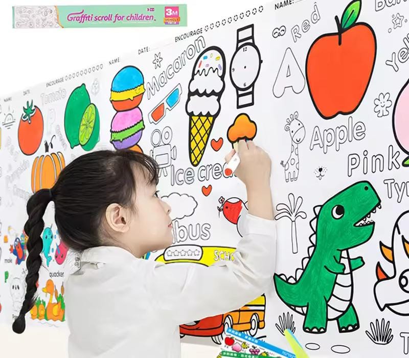 Children Graffiti Sticker Roll Length 3 metres