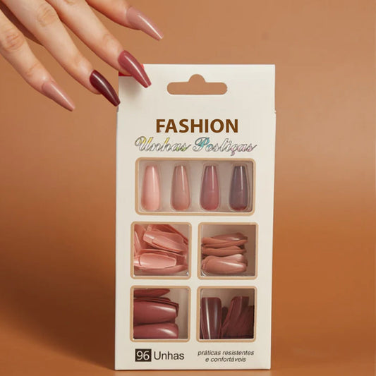 Fashion Unhas 96Pcs Artificial Nails