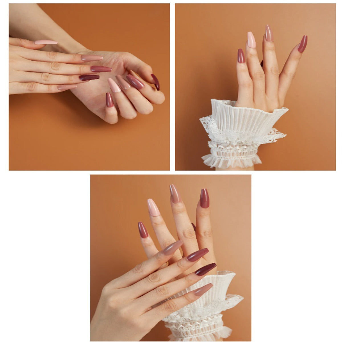 Fashion Unhas 96Pcs Artificial Nails