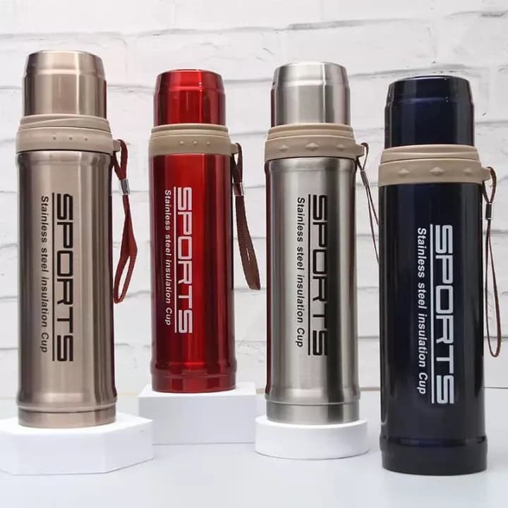 Stainless Steel Sports Water Bottle – Hot & Cold Thermos Flask 750ml – Leakproof Travel Bottle for Gym, Office, School & Outdoor Use