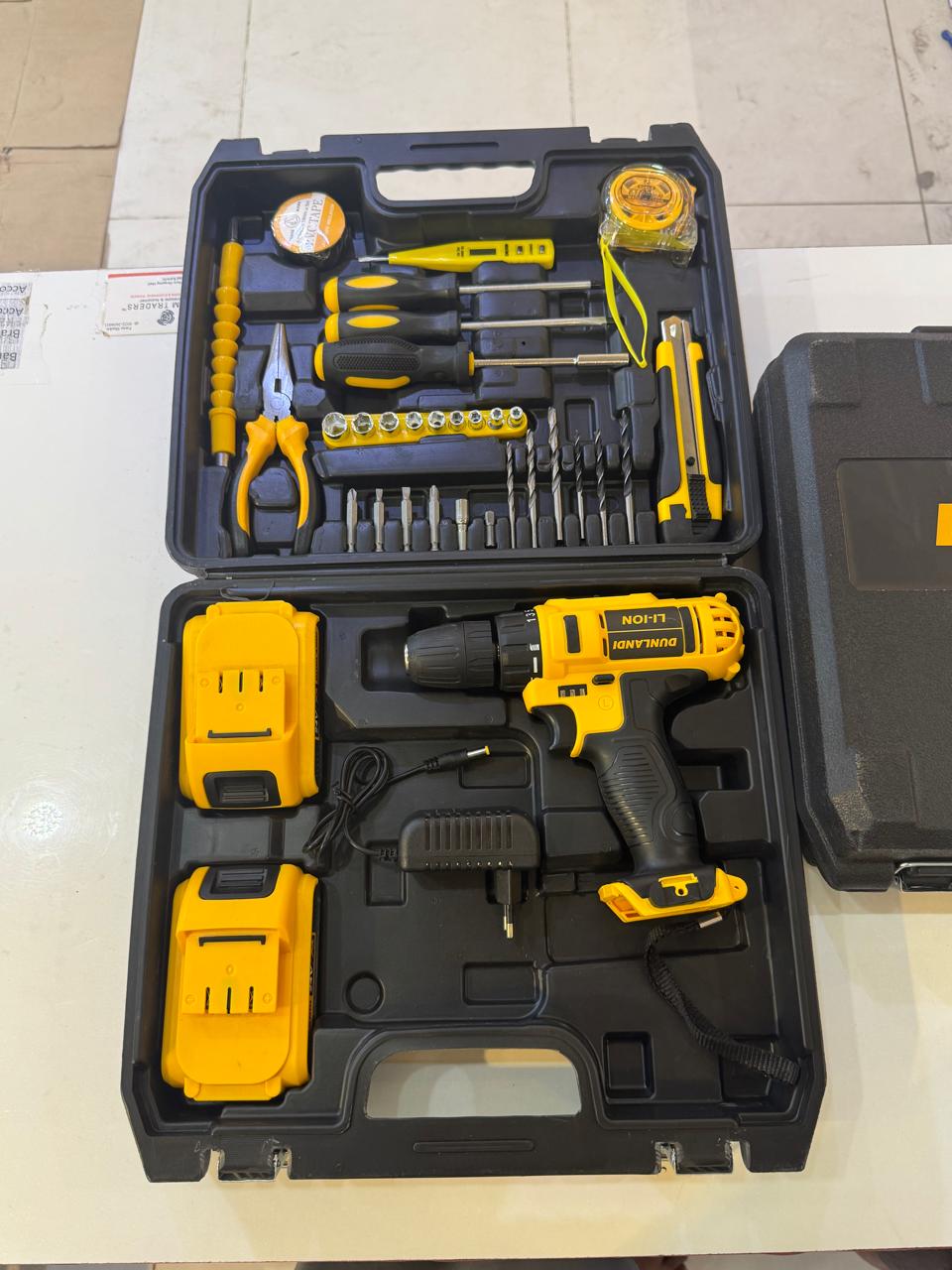 Dunlandi 24V Drill Machine Tools Set Double Battery
