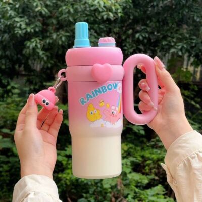 316steel 650ml Happy Rainbow Vacuum Cup (Premium Quality)