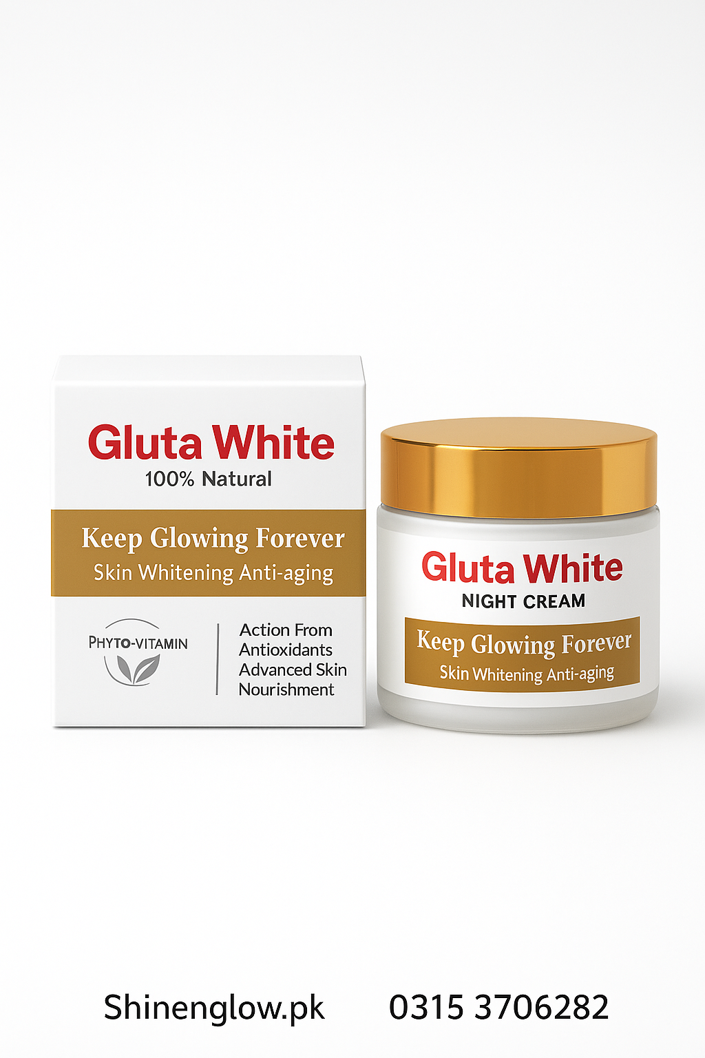 Gluta White Cream for Face Whitening & Brightening