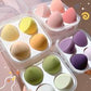4pcs Makeup Blender Cosmetic Puff Makeup Sponge  With Storage Box