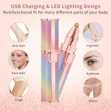 2 in 1 Electric Rechargeable hair Remover Trimmer  For Women