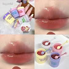 Cappuvini Cute Little Can Lip Glaze Moisturizing Mirror Water Lip Gloss 3pcs Set