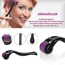 Derma Roller for skin, Hair & beard - Women and Men Titanium Microneedling Roller for Face & Scalp,  safe & easy  to use