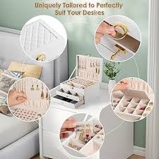 The 3 Layer Jewelry Organizer features three distinct layers, each designed to accommodate various types of jewelry