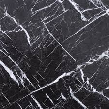 White / Black Marble Texture Design PVC Waterproof Sheet (60cmx200cm)