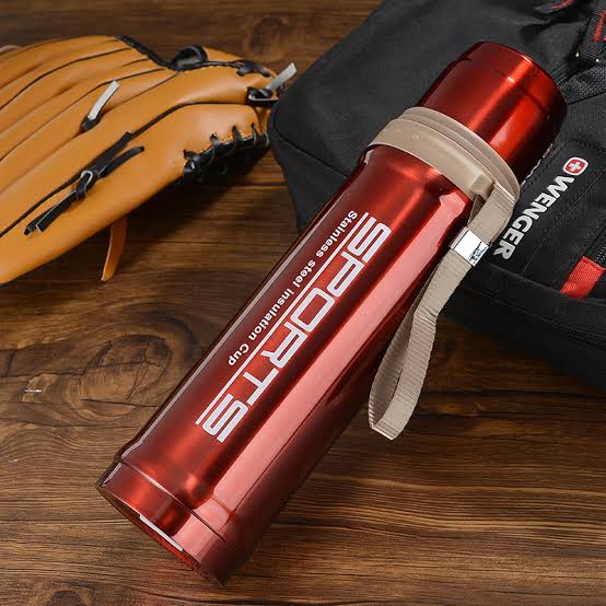 Stainless Steel Sports Water Bottle – Hot & Cold Thermos Flask 750ml – Leakproof Travel Bottle for Gym, Office, School & Outdoor Use