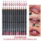 Flormar 12 Color Waterproof Matte Lip Liner Pencil