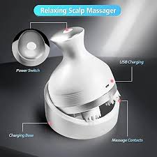 Electric Handheld Wireless Scalp Head Massager With Box
