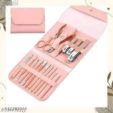 Manicure Pedicure Grooming Kit - Professional 16pcs Manicure Set - Stainless Steel Nail Clipper Set