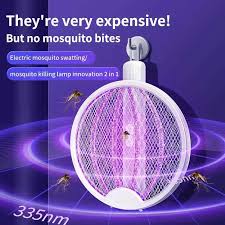 Electric Mosquito Racket Mosquito Killer Lamp USB Rechargeable Foldable Mosquito Repellent Lamp