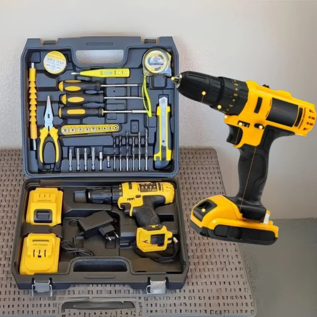 Dunlandi 24V Drill Machine Tools Set Double Battery